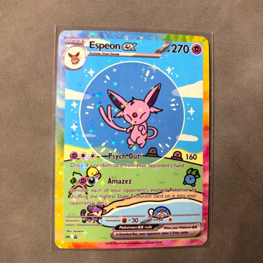 ESPEON EX CUSTOM FANART HOLO CARD – CHIBI ART – UNOFFICIAL