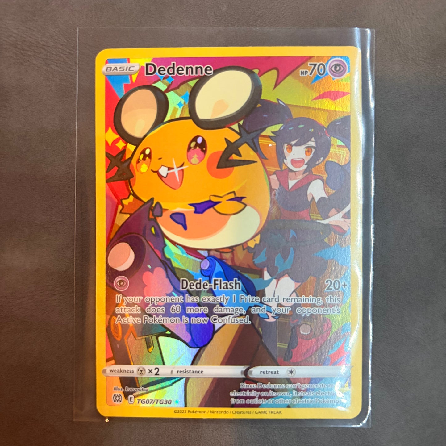 DEDENNE TG07/TG30 – BRILLIANT STARS TRAINER GALLERY FULL ART HOLO