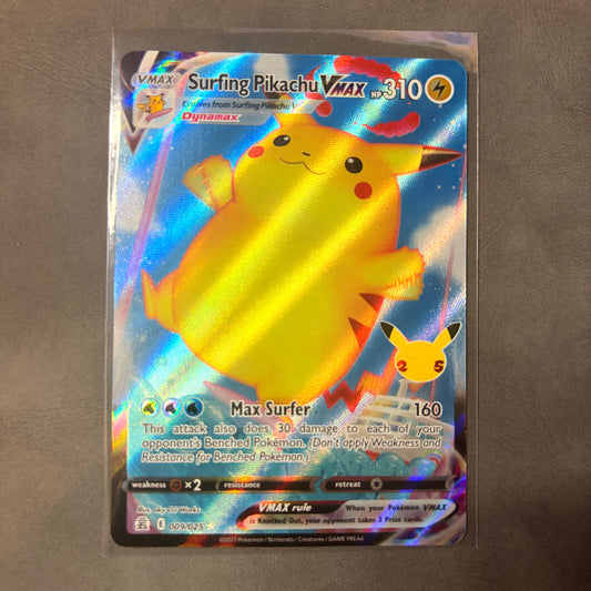 SURFING PIKACHU VMAX 009/025 – CELEBRATIONS – ULTRA RARE HOLO – POKÉMON TCG