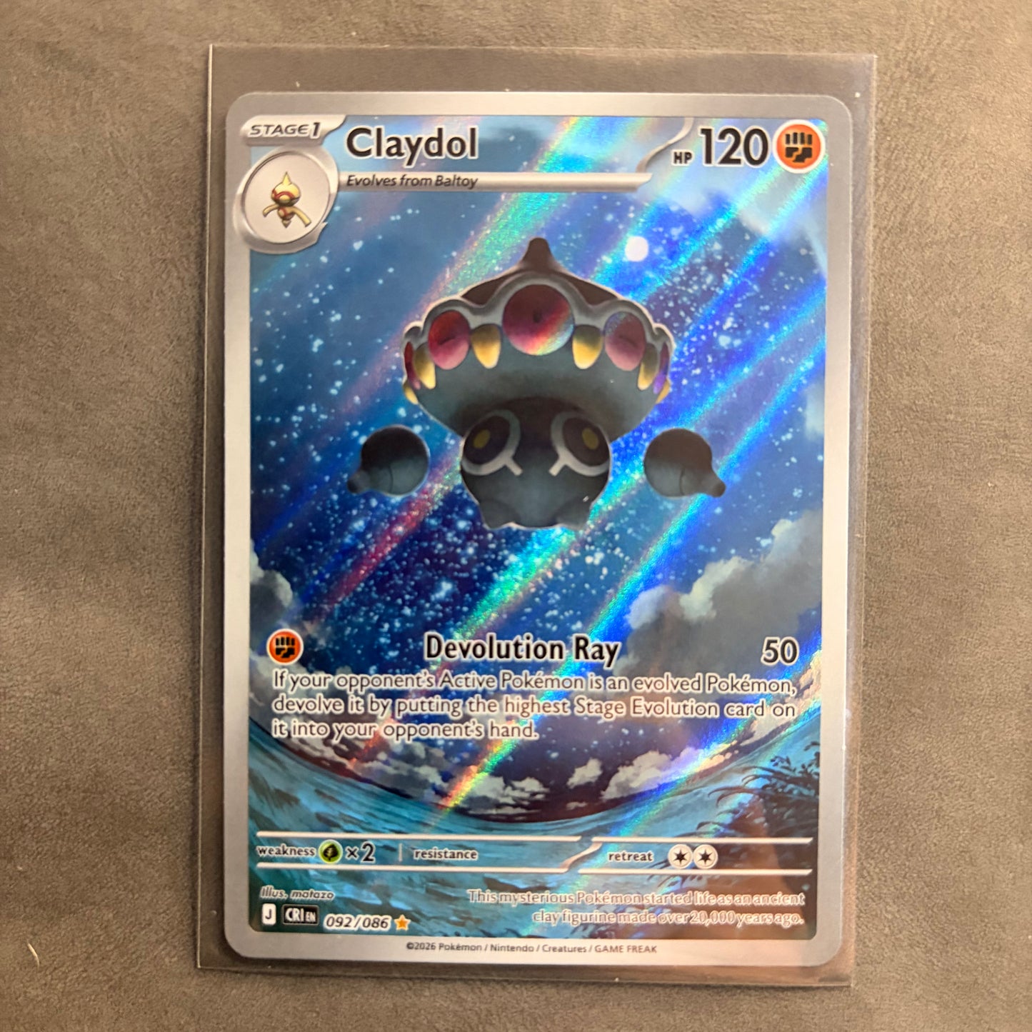CLAYDOL 092/086 CHAOS RISING ILLUSTRATION RARE HOLO NM
