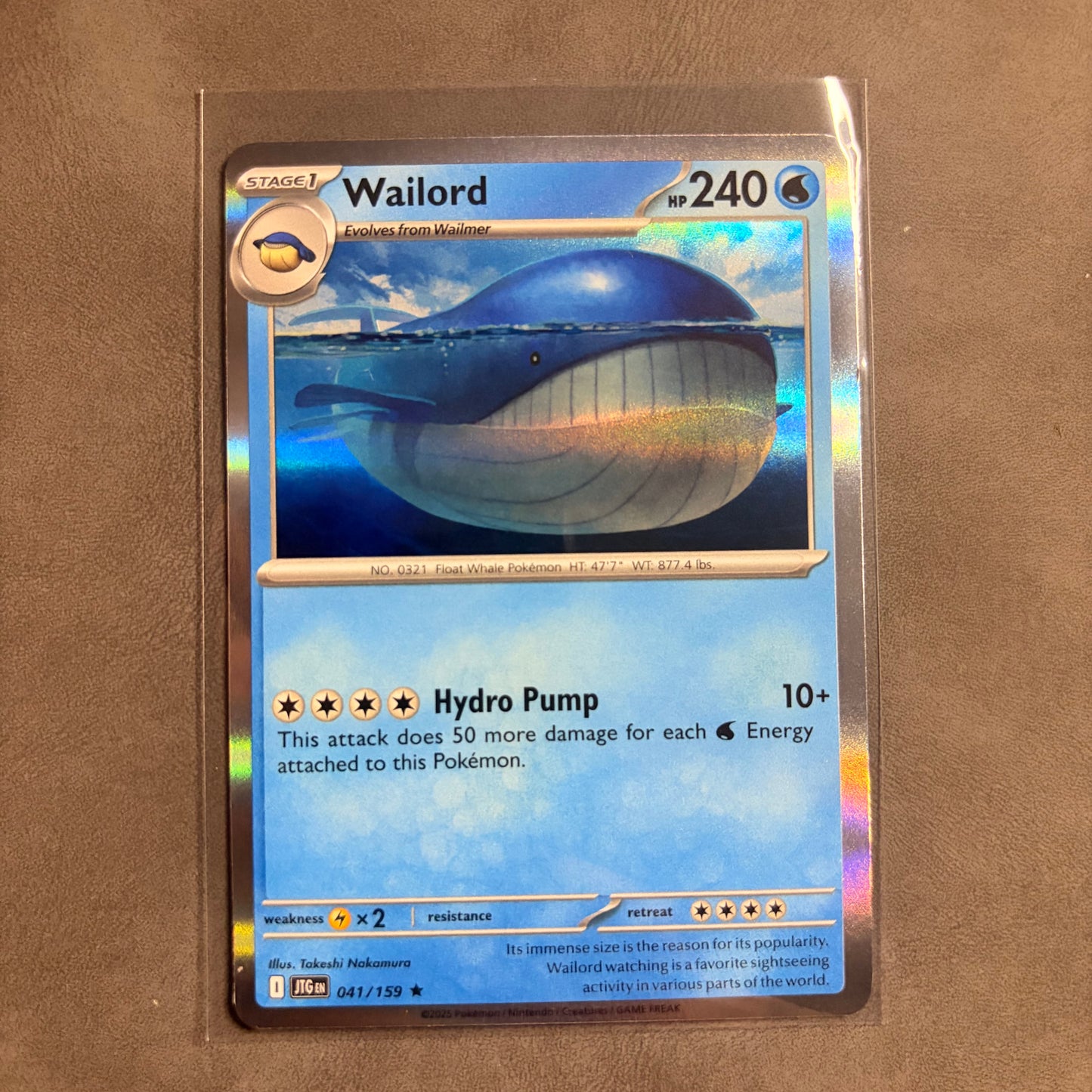 WAILORD 041/159 – JOURNEY TOGETHER – HOLO RARE – NM