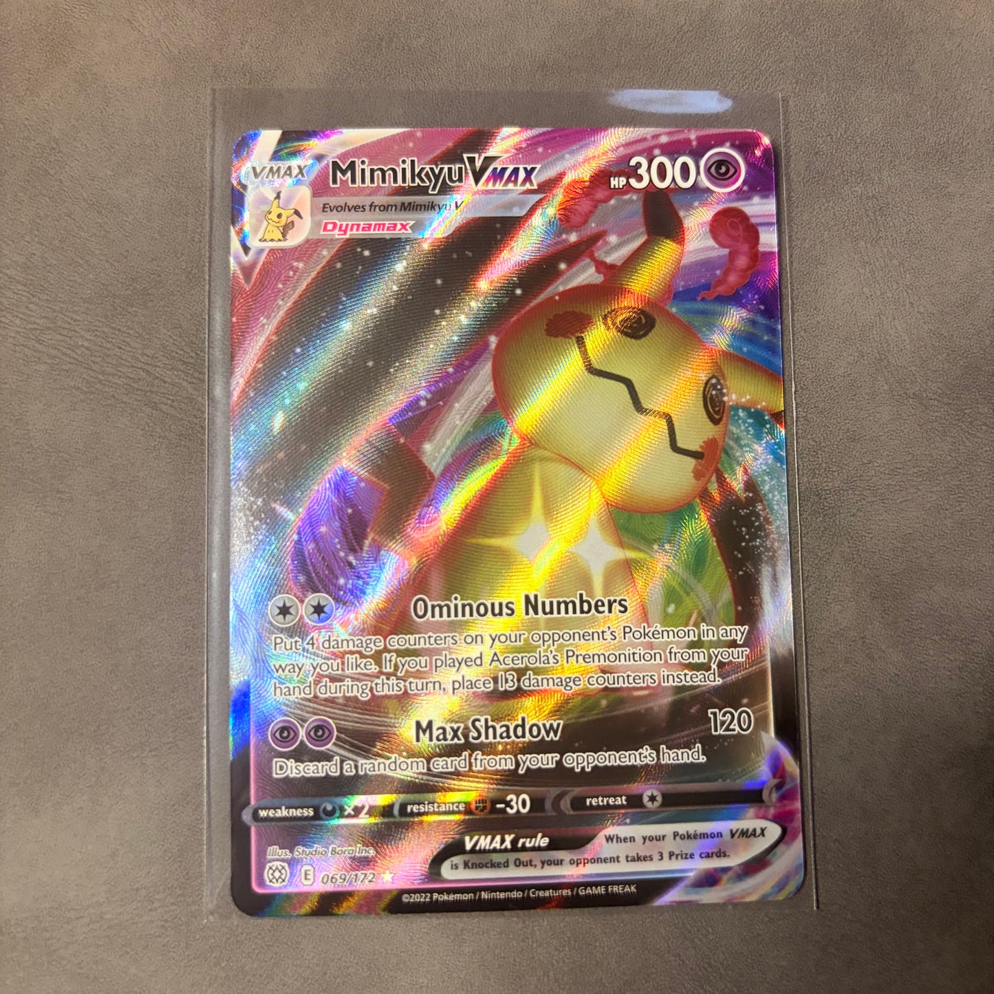 MIMIKYU VMAX 069/172 – BRILLIANT STARS – ULTRA RARE HOLO – POKÉMON TCG