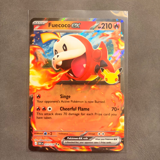 FUECOCO EX 015/128 HOLO – 30TH CELEBRATION – POKÉMON CARD