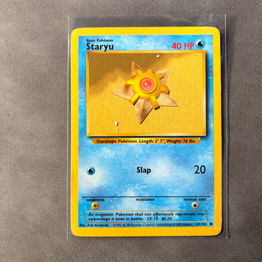 STARYU 65/102 – BASE SET UNLIMITED – NON-HOLO – 1999 POKÉMON