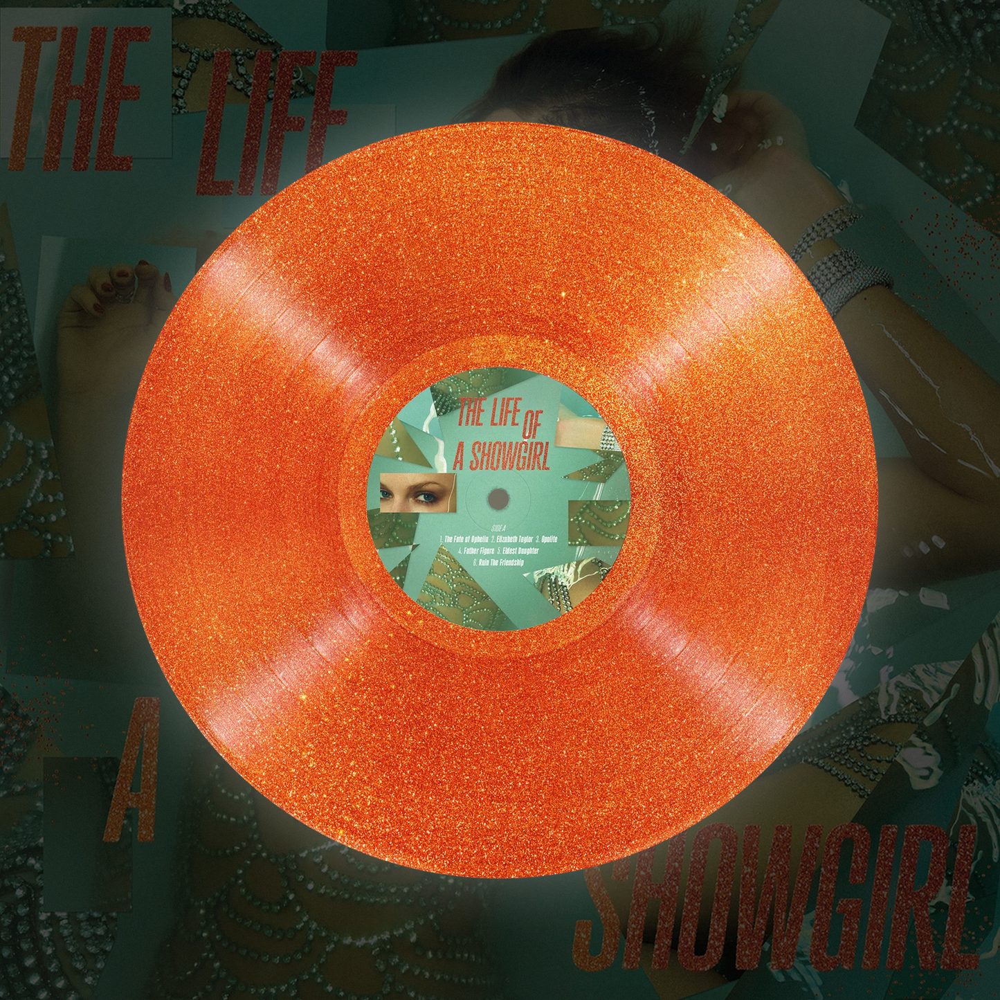 THE LIFE OF A SHOWGIRL - SWEAT AND VANILLA PERFUME PORTOFINO ORANGE GLITTER VINYL