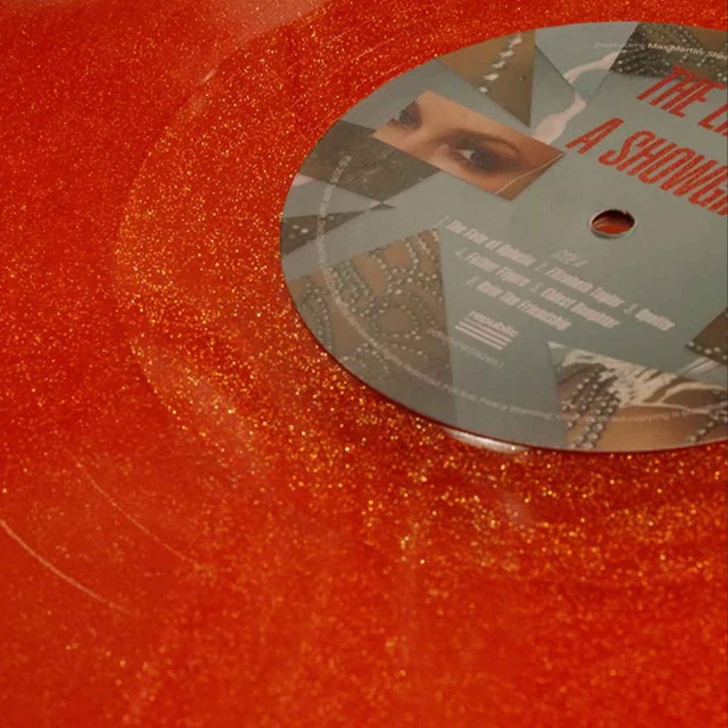 THE LIFE OF A SHOWGIRL - SWEAT AND VANILLA PERFUME PORTOFINO ORANGE GLITTER VINYL