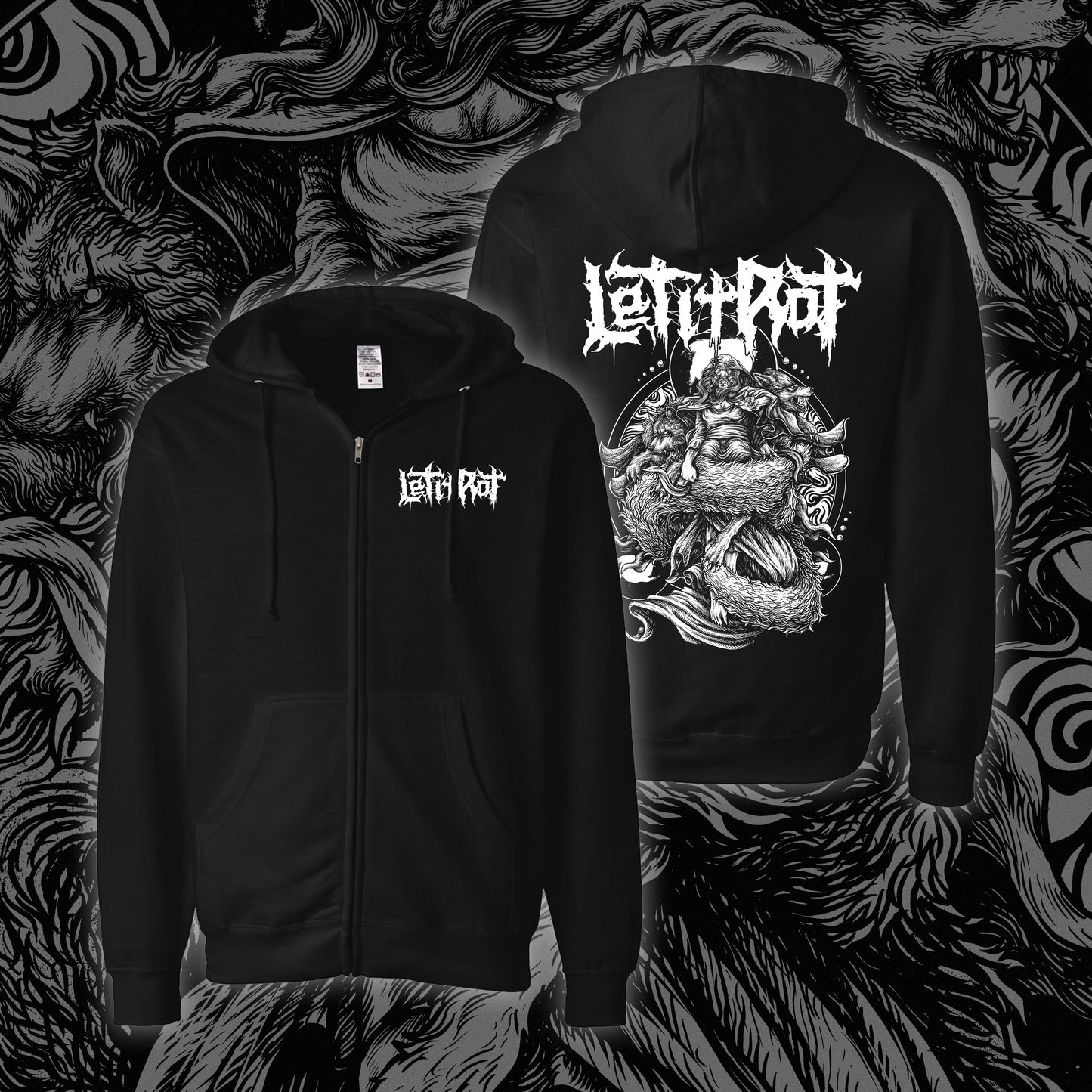 WOLFDREAMER ZIP UP (WHITE PRINT)