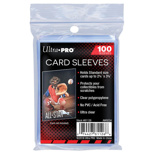 ULTRA PRO CARD SLEEVES – 100 COUNT – CLEAR PENNY SLEEVES