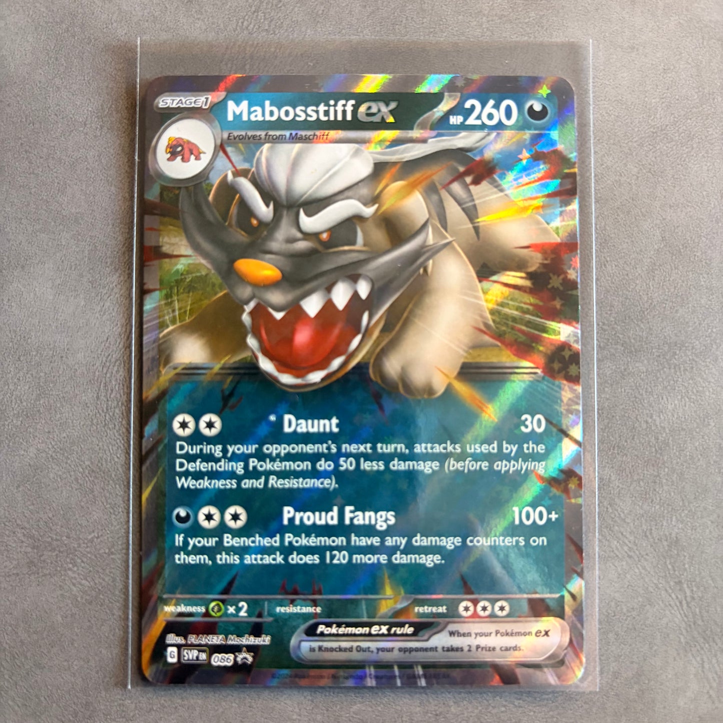 MABOSSTIFF EX SVP 086 SCARLET & VIOLET BLACK STAR PROMO HOLO NM