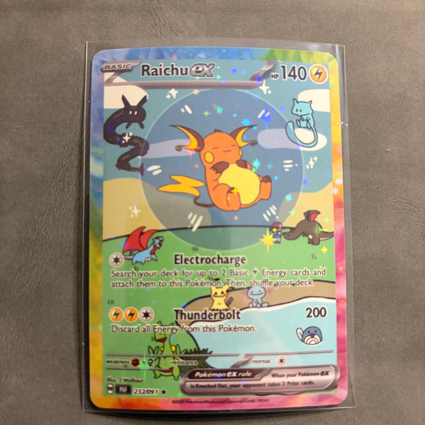 RAICHU EX BUBBLE HOLO CUSTOM FANART CARD NM
